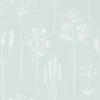 black-grey botanical wallpaper from scion