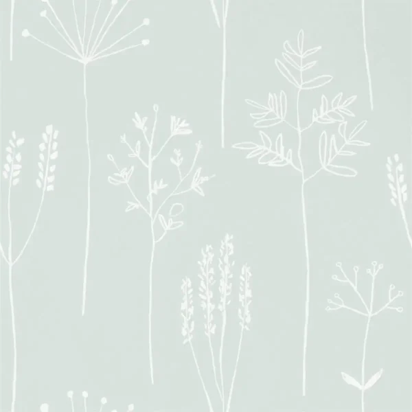 Stipa Wallpaper - Frost by black-grey botanical wallpaper from scion