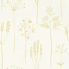 yellow botanical wallpaper from scion