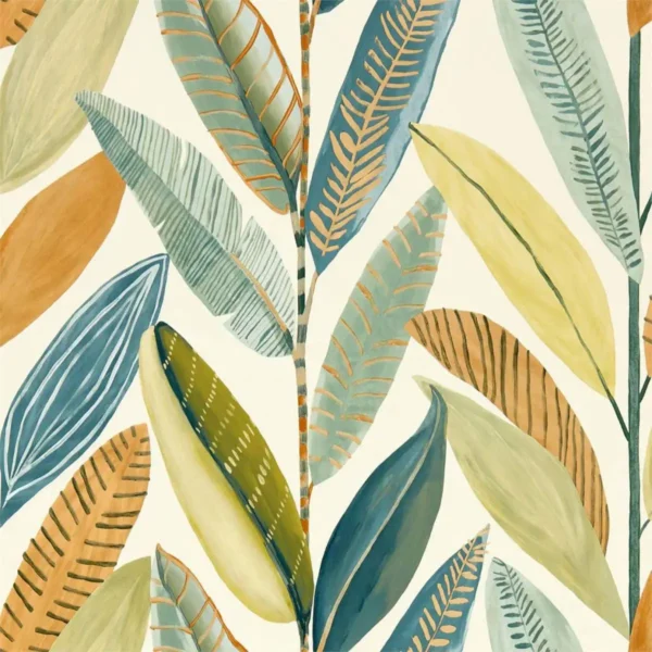 multicolour botanical wallpaper from scion
