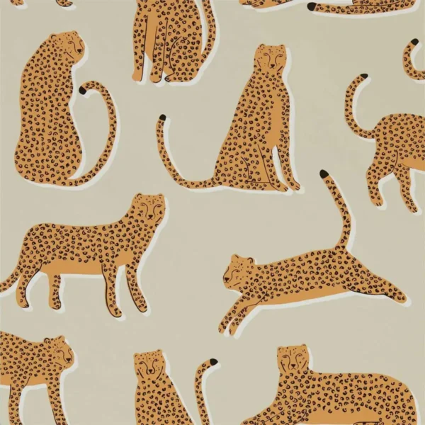 Lionel Wallpaper - Ginger by orange animal wallpaper from scion