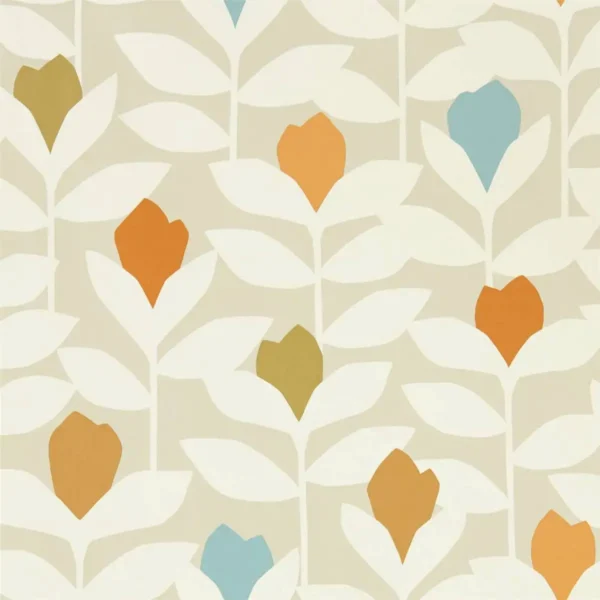 multicolour botanical wallpaper from scion