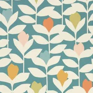 multicolour botanical wallpaper from scion