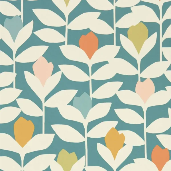 Padukka Wallpaper - Twilight by multicolour botanical wallpaper from scion