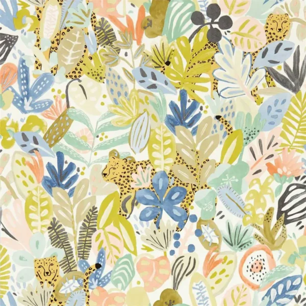 Kumana Wallpaper - Tropicana by multicolour animal wallpaper from scion