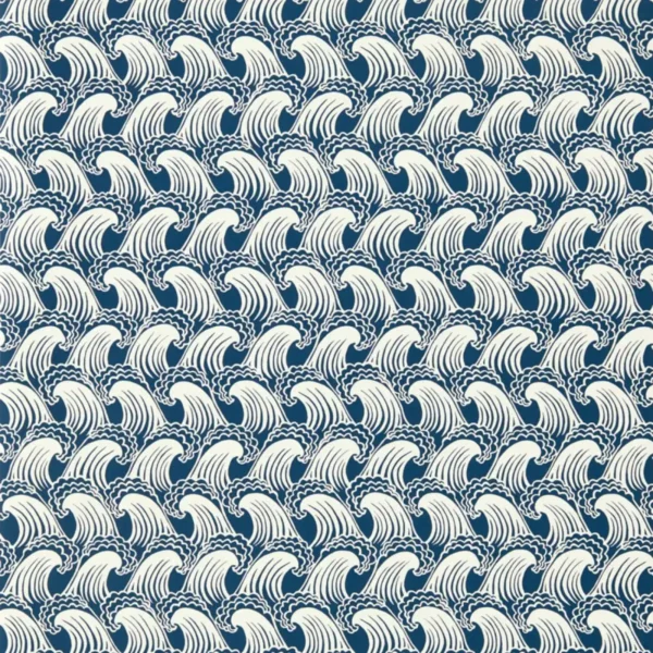 Ride The Wave Wallpaper - Denim by blue contemporary wallpaper from scion