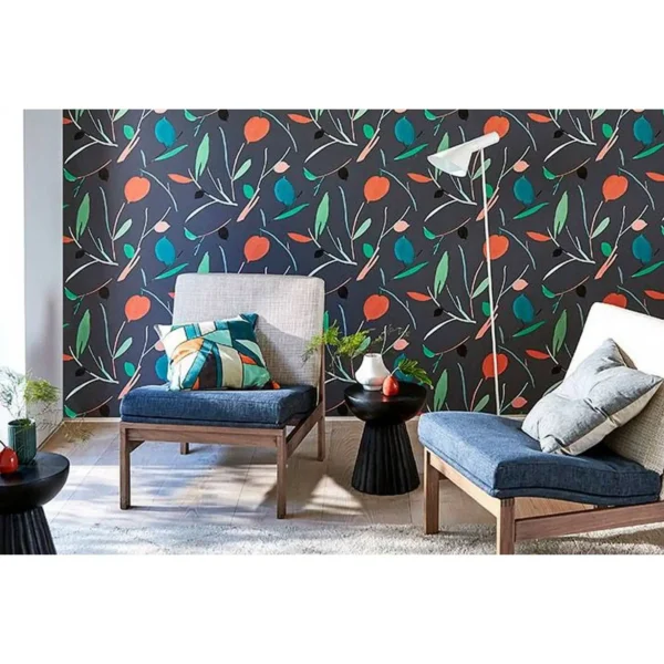 Oxalis Wallpaper - Spice / Raffia from