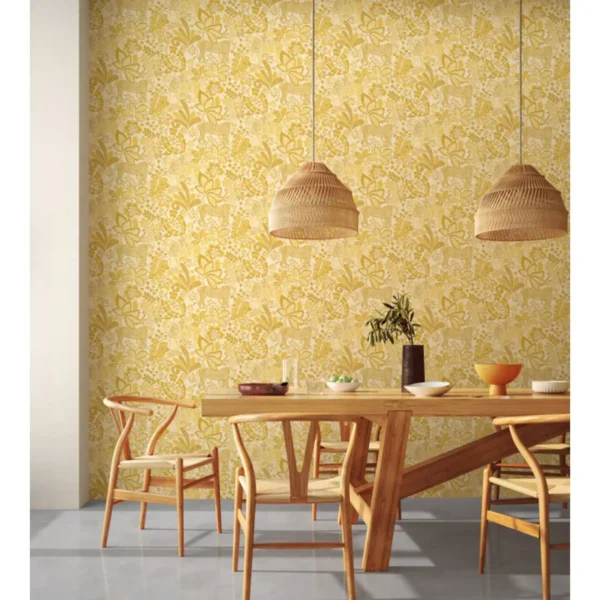 Rumble In The Jungle Wallpaper - Midnight / Mint Leaf from