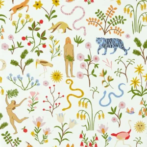 multicolour animal wallpaper from scion