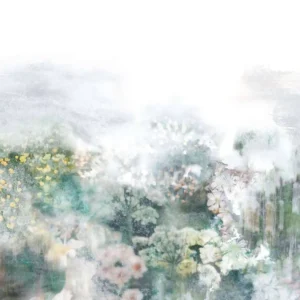 green botanical wallpaper from villa nova