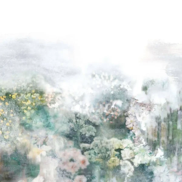 green botanical wallpaper from villa nova