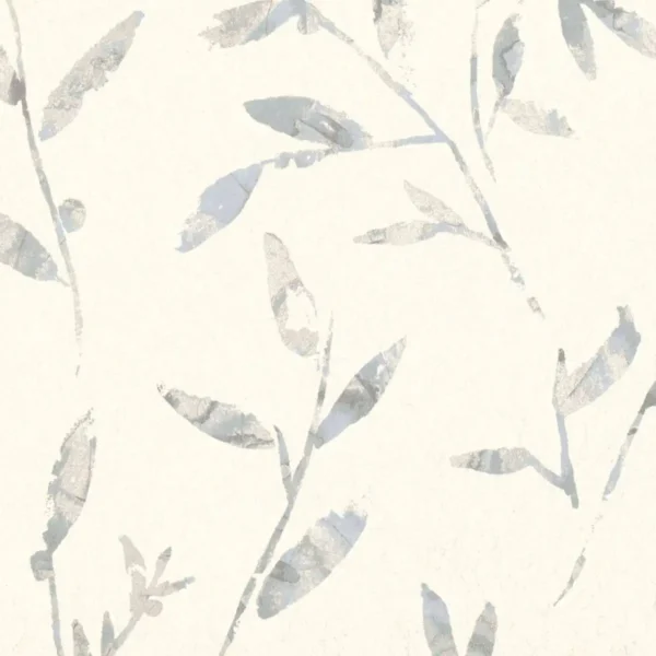 black-grey botanical wallpaper from villa nova