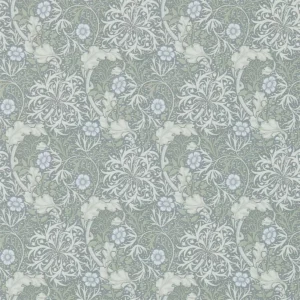 black-grey botanical wallpaper from william morris & co
