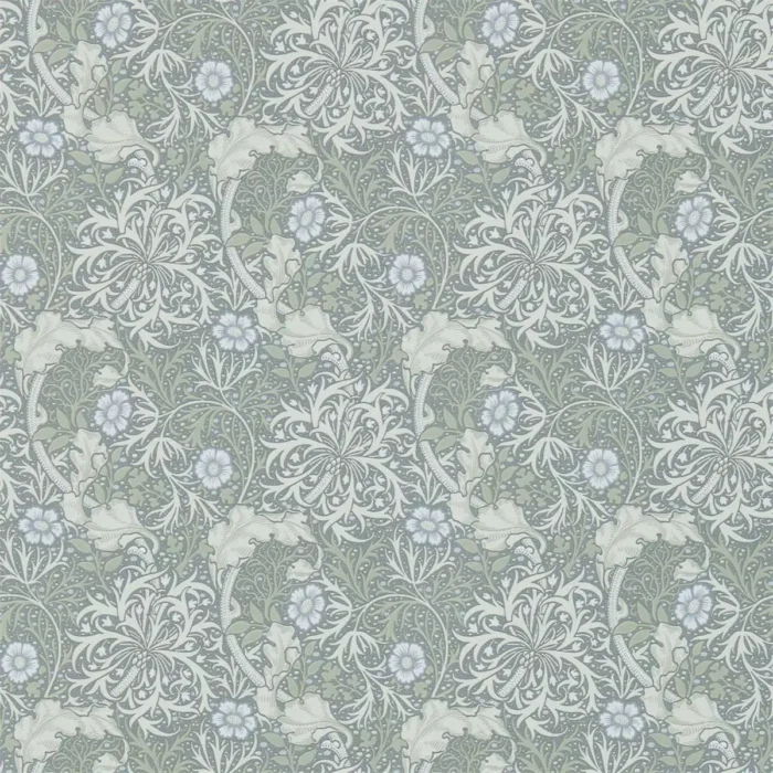 Morris Seaweed Wallpaper - Silver / Ecru swatch