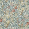 blue botanical wallpaper from william morris & co