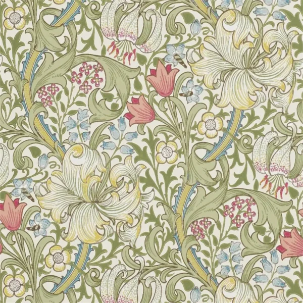 green botanical wallpaper from william morris & co