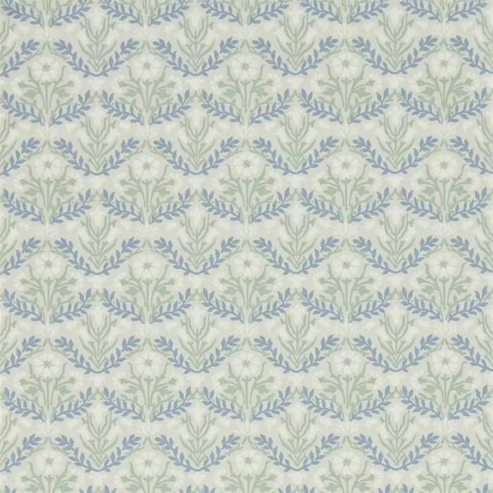 Morris Bellflower Wallpaper - Grey / Fennel swatch