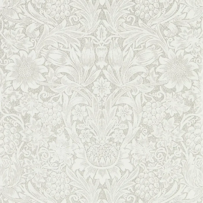 Pure Sunflower Wallpaper - Chalk / Silver swatch