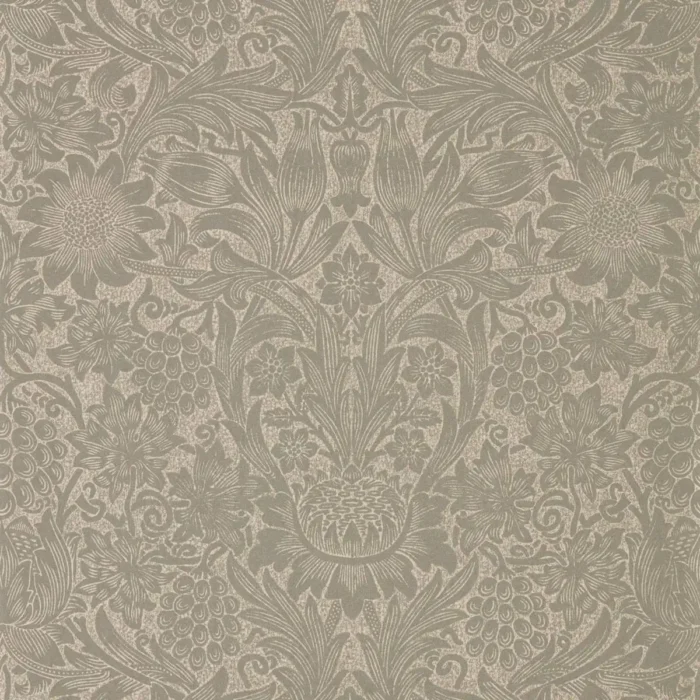 Pure Sunflower Wallpaper - Mole / Gold swatch