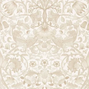 neutral botanical wallpaper from william morris & co