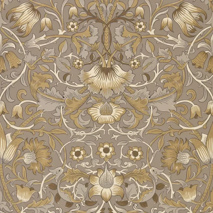 Pure Lodden Wallpaper - Taupe / Gold swatch