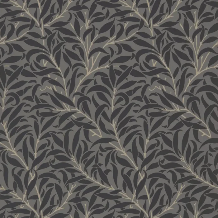 Pure Willow Bough Wallpaper - Charcoal / Black swatch
