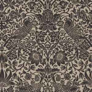 black-grey animal wallpaper from william morris & co