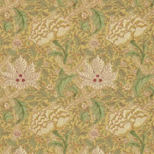 green botanical wallpaper from william morris & co