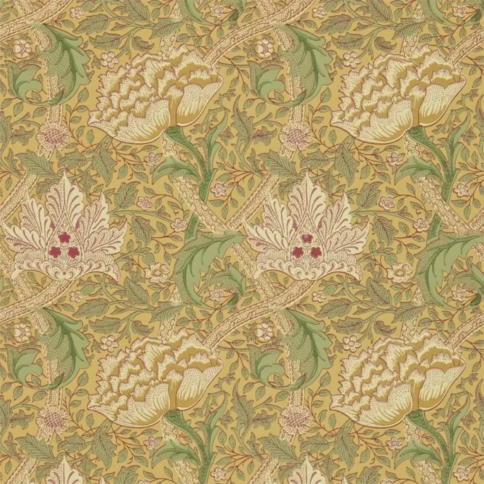 Windrush Wallpaper - Gold / Thyme swatch