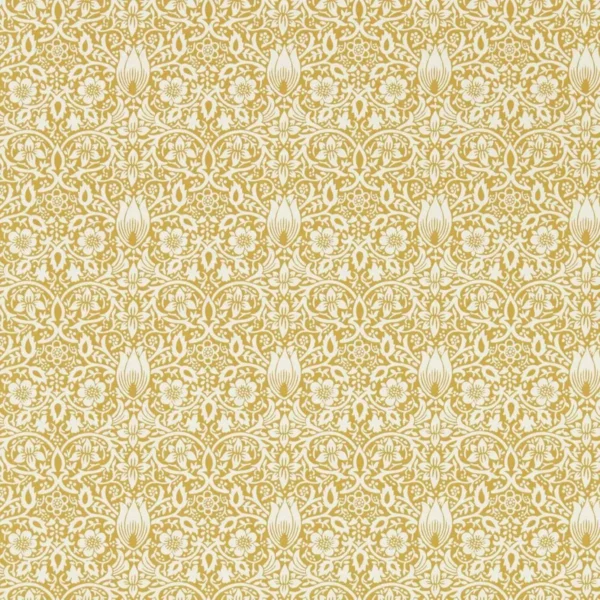 yellow botanical wallpaper from william morris & co