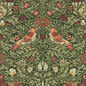 green animal wallpaper from william morris & co