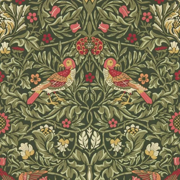 green animal wallpaper from william morris & co