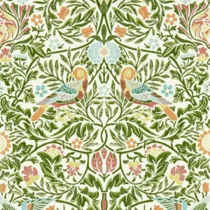 green animal wallpaper from william morris & co