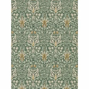 green botanical wallpaper from william morris & co