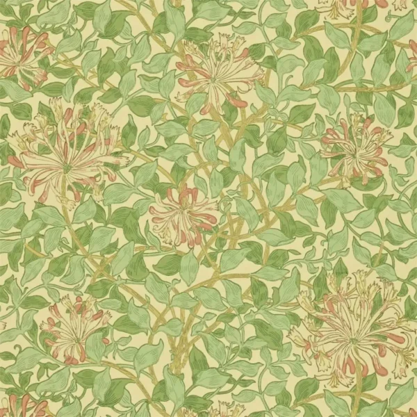 green botanical wallpaper from william morris & co