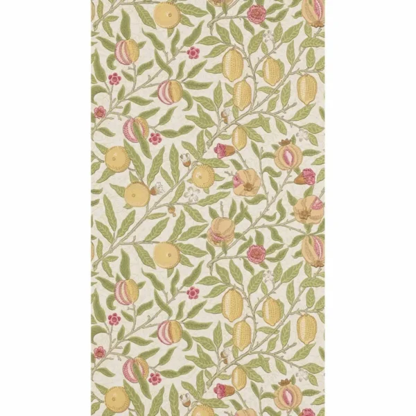 Fruit Wallpaper - Limestone / Artichoke by green botanical wallpaper from william morris & co
