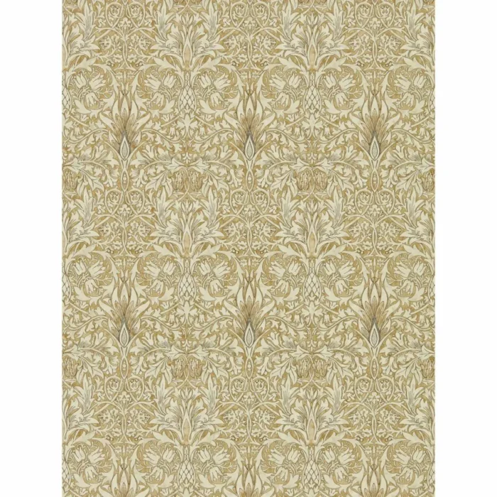 Snakeshead Wallpaper - Gold / Linen swatch
