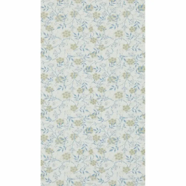 blue botanical wallpaper from william morris & co