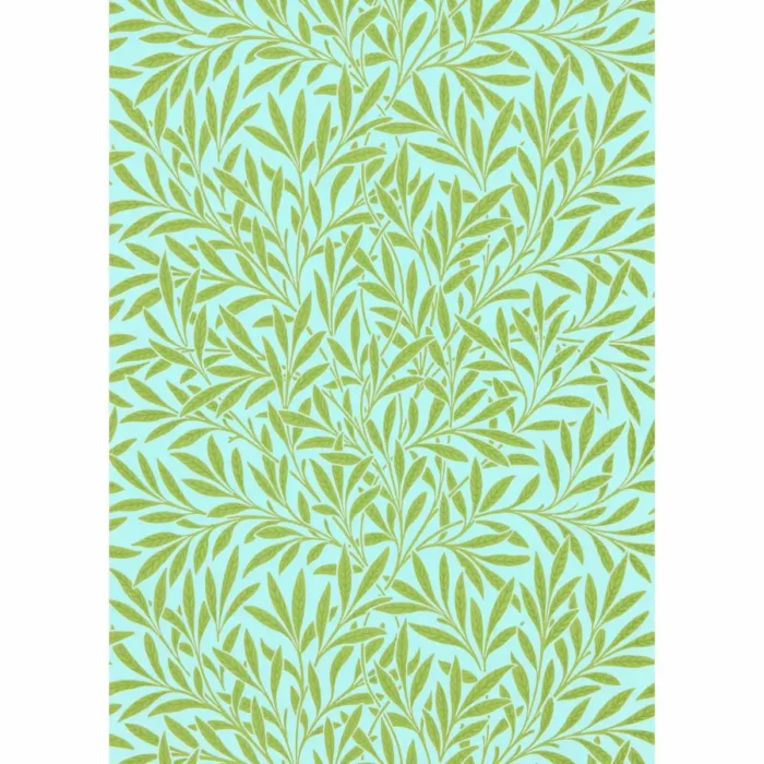 Willow Wallpaper - Sky / Leaf swatch