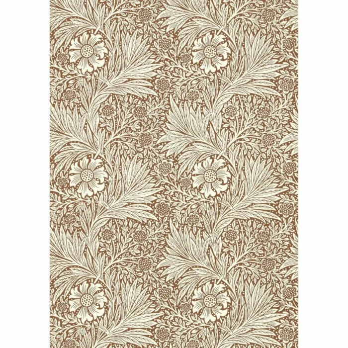 Marigold Wallpaper - Chocolate / Cream swatch