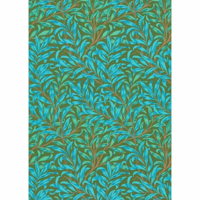 Willow Bough Wallpaper - Olive / Turquoise swatch