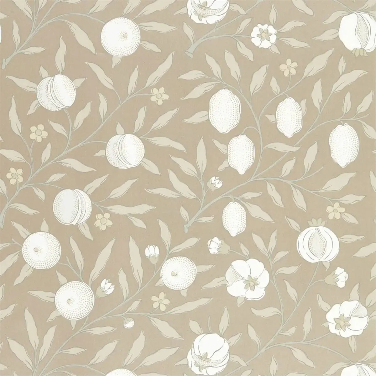 Pure Fruit Wallpaper - Gilver by black-grey botanical wallpaper from william morris & co