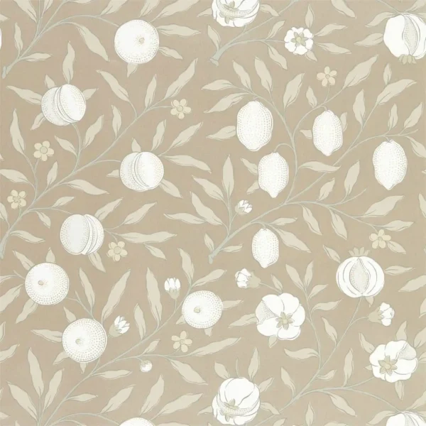 Pure Fruit Wallpaper - Gilver by black-grey botanical wallpaper from william morris & co