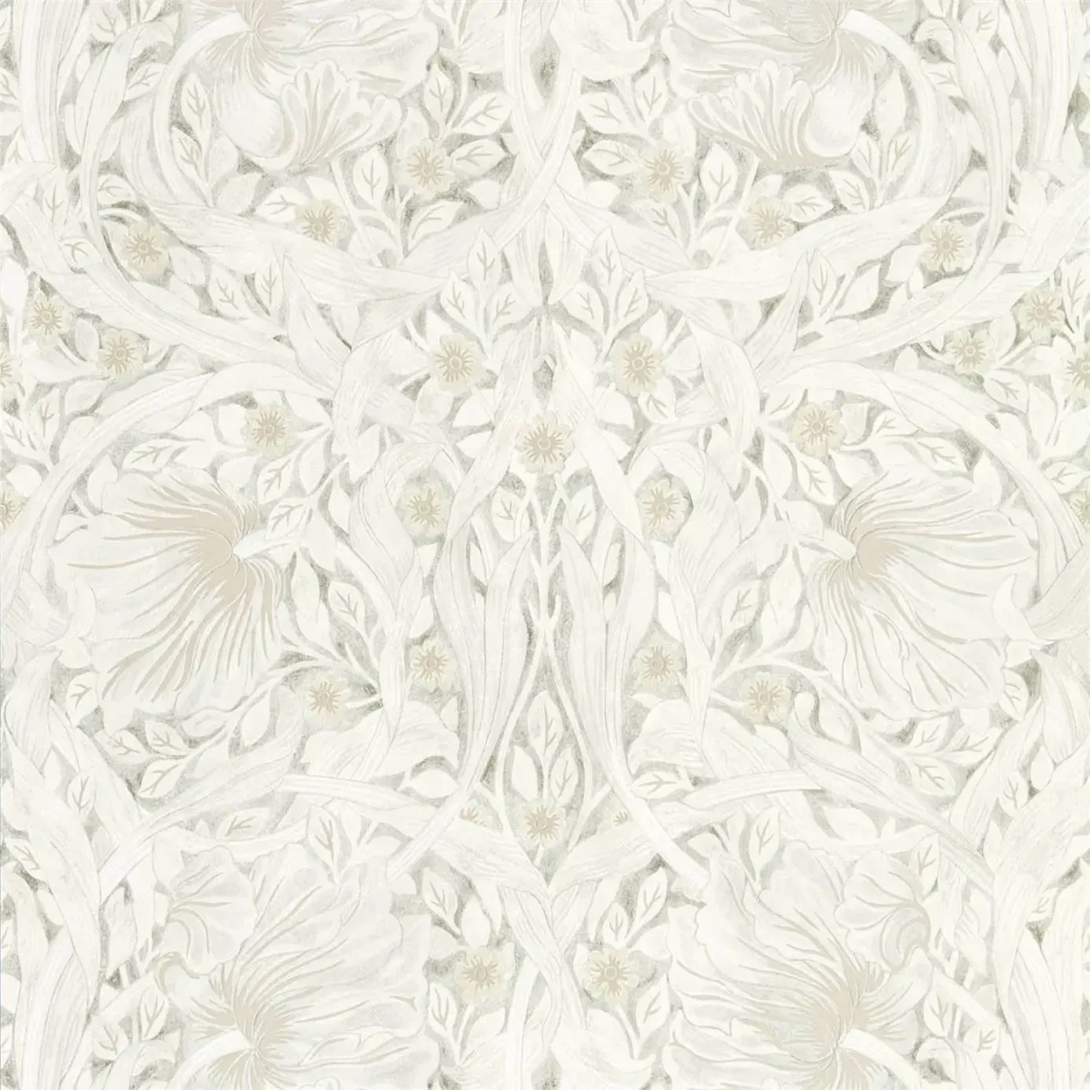 black-grey botanical wallpaper from william morris & co
