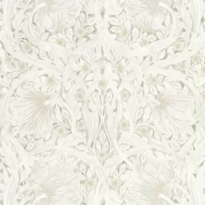 black-grey botanical wallpaper from william morris & co
