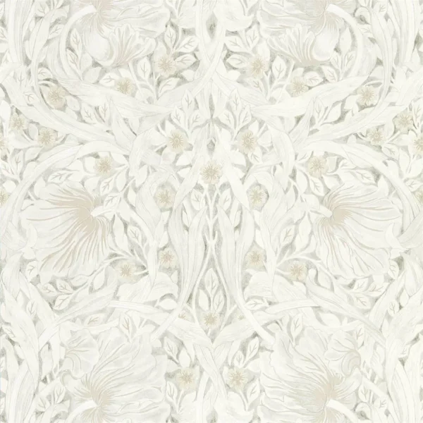 black-grey botanical wallpaper from william morris & co