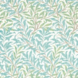 blue botanical wallpaper from william morris & co