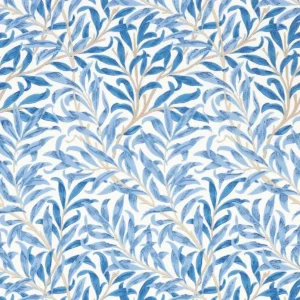 blue botanical wallpaper from william morris & co