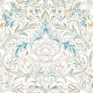 black-grey botanical wallpaper from william morris & co