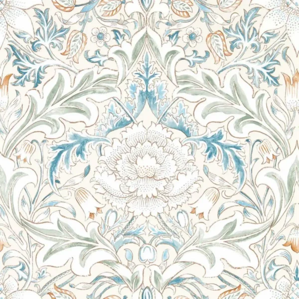 Simply Severn Wallpaper - Bayleaf / Annatto by black-grey botanical wallpaper from william morris & co